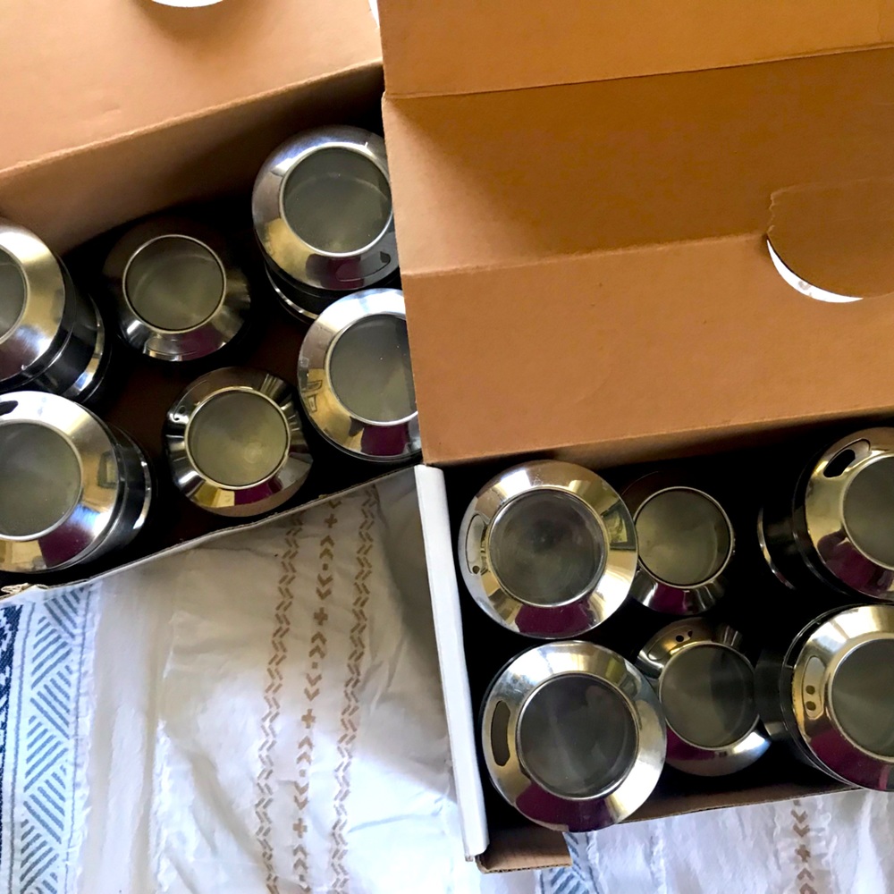 Two sets of See and Store Magnetic storage containers